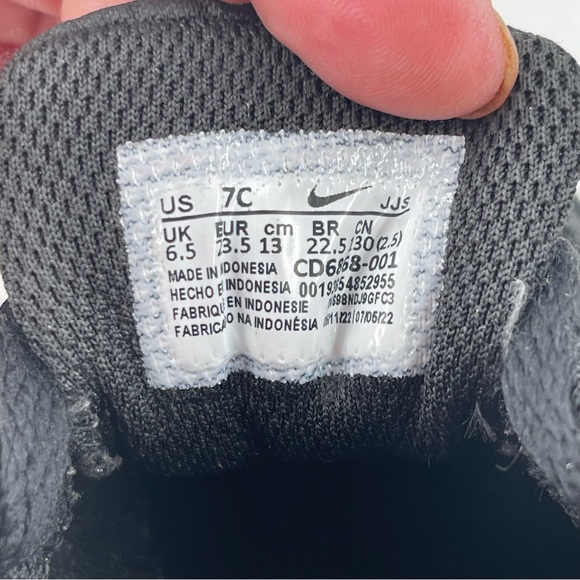 Nike Infant Air Max 90 LTR Triple Black Casual Athletic Shoes - Size 7 C - Picture 7 of 11